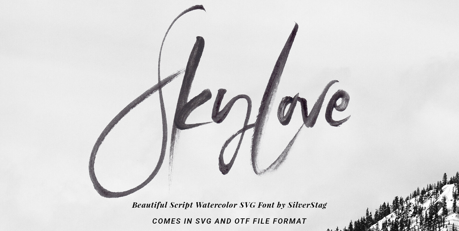 Skylove Watercolor Svg Font Misterfonts