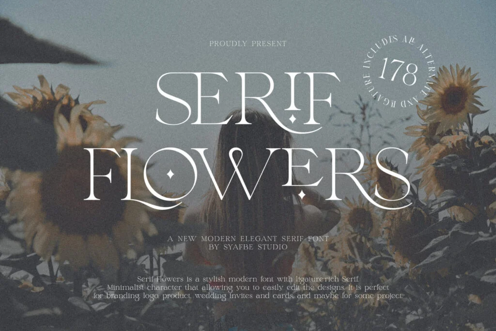 Serif Flowers Font - Image 2