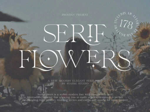 Serif Flowers Font - Image 3